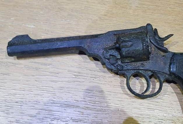 The gun after it was cleaned up.