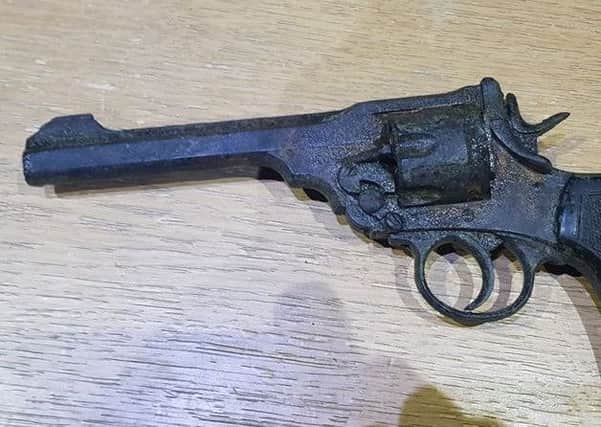 The gun after it was cleaned up.