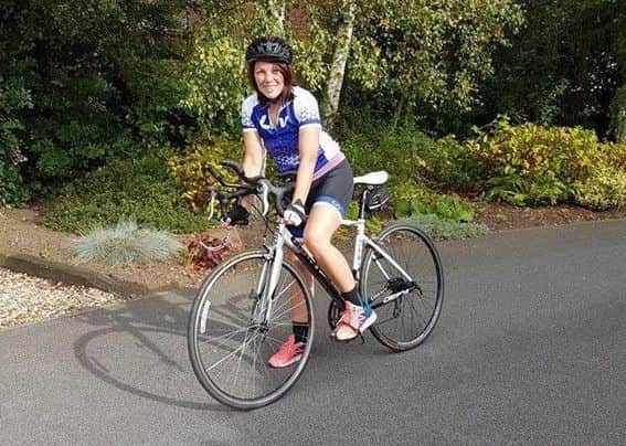 Barbara Collins training for her upcoming charity challenge.
