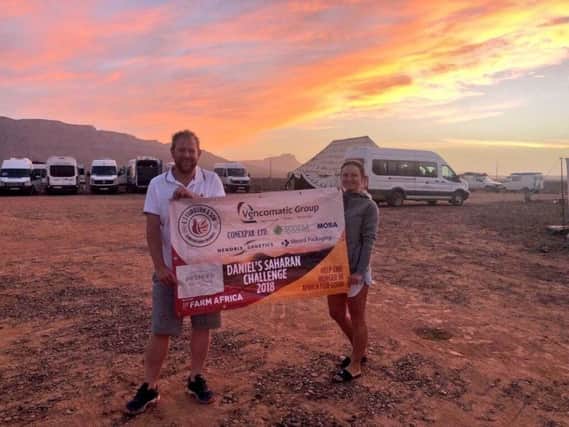 Daniel Fairburn along with his production manager  Egle Kalinauskaite took part in The Saharan Challenge 2018 ANL-181025-131644001