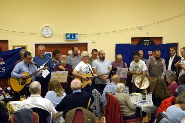 Sea shanty choir Caistorways captured the mood in their performance, especially with the rendition of Dont Take the Heroes. EMN-181029-072437001