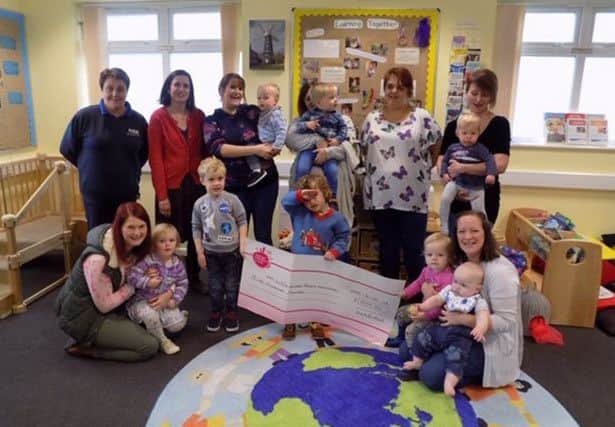 Parents of Little Wishes with Jane Farnsworth from Kwik-E-Mart, left. Image supplied.