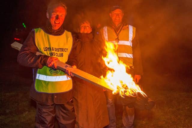 The official lighting of the bonfire at one of the previous events.