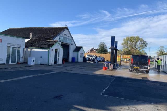 The Middle Rasen Car Wash at the site of the former RCH Motors.