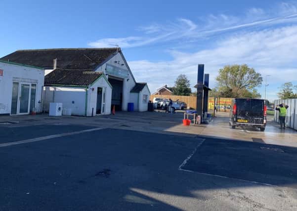 The Middle Rasen Car Wash at the site of the former RCH Motors.