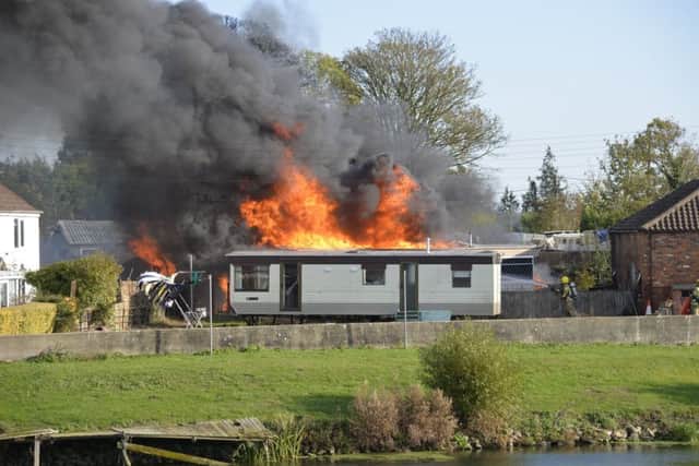 The scene near The Packet Inn, in Dogdyke.