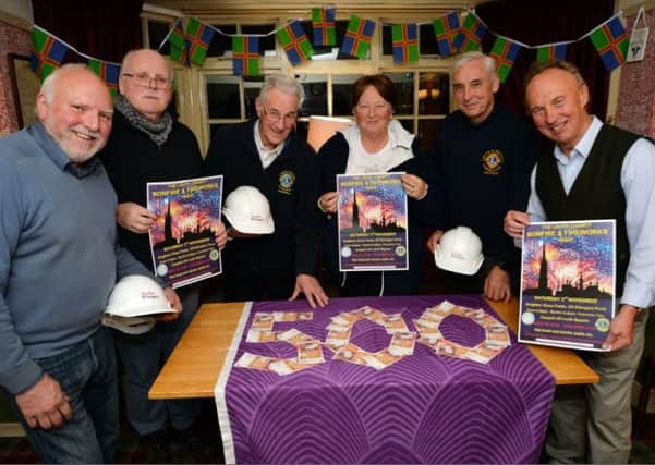 Louth Lions and Louth Rotary Club members on the committee responsible for planning the town's upcoming bonfire night.