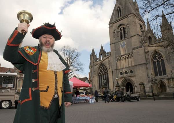 Sleaford Town Crier John Griffiths will be joining in A Cry For Peace. EMN-180611-113450001