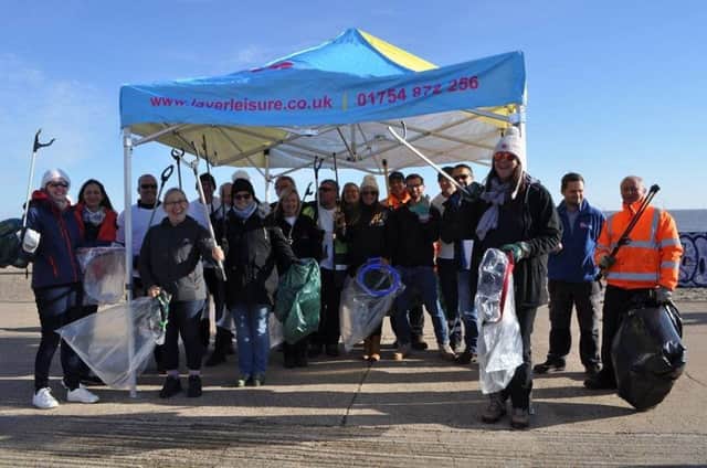 A successful beach clean has taken place in ingioldmells. ANL-180211-180300001