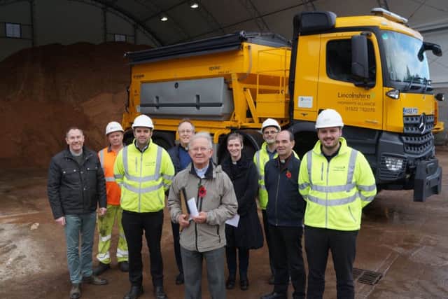 Gritter Blessing at the Willingham Hall depot near Market Rasen EMN-181113-063033001