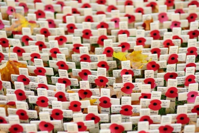 A Field of Remembrance has been erected on Donegall Square (Photo: Shutterstock)