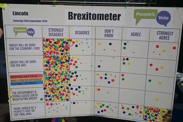 The 'Brexitometer' in Lincoln earlier this autumn.
