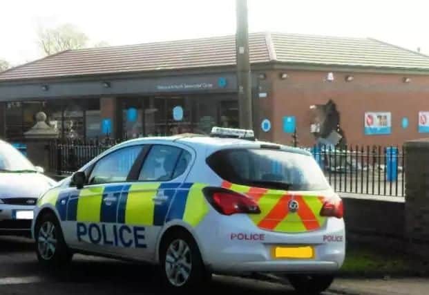 Police at the scene of the ram raid incident in North Somercotes.