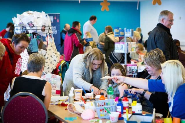 Craft making workshops at Lincolnshire Food and Gift Fair. EMN-180811-133320001