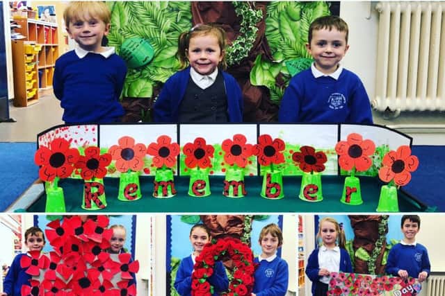 Pupils at Spilsby Primary School have been busy making Remembrance Day poppy displays to share in the community. ANL-180911-135325001