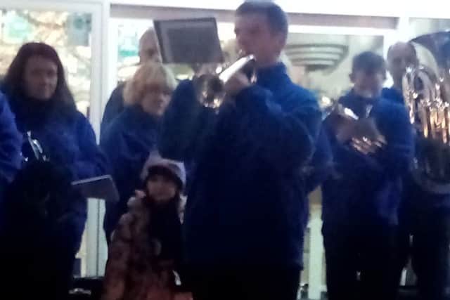 The Last Post is sounded by a member of the Skegness Silver Band.