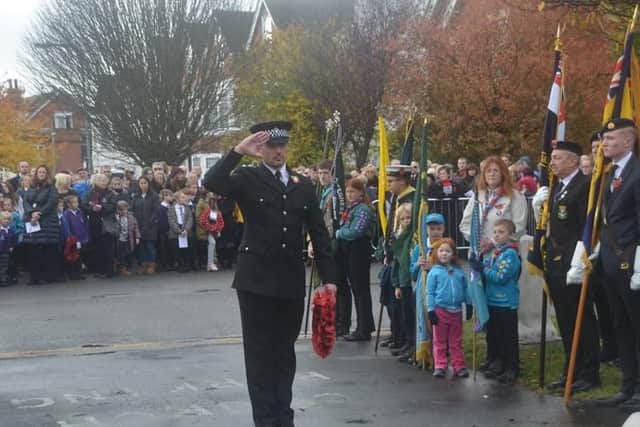 Remembrance Day 2018 in Skegness. Photo: Barry Robinson