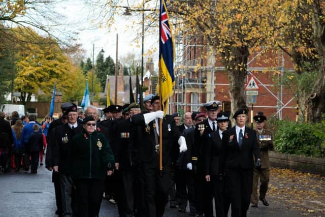 The Remembrance Day parade in Skegness. Photo: Bradley Rockliffe ANL-181211-163914001
