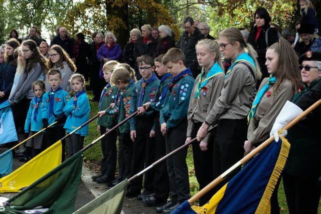 Youth organisations at the Remembrance Day parade in Spilsby. Photo: Bradley Rockliffe