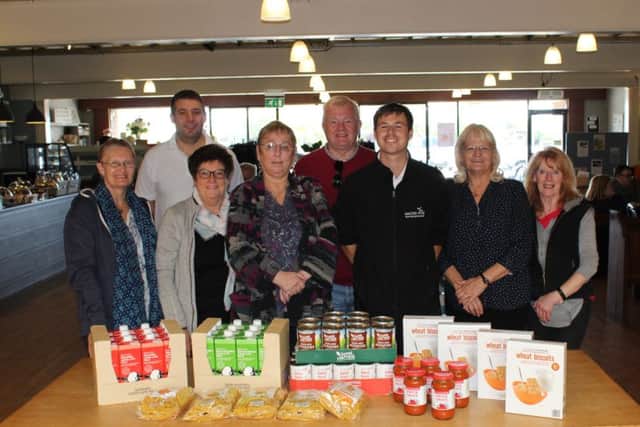 Di Gallagher, Gareth Laking, Jill Harlock, Debby Harland, Peter Davies, Josh Dellow, Janine Davies and Jenni Blankley enjoy the walks, knowing they are helping the Storehouse Foodbank.
