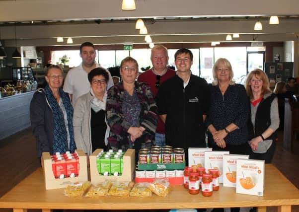Di Gallagher, Gareth Laking, Jill Harlock, Debby Harland, Peter Davies, Josh Dellow, Janine Davies and Jenni Blankley enjoy the walks, knowing they are helping the Storehouse Foodbank.