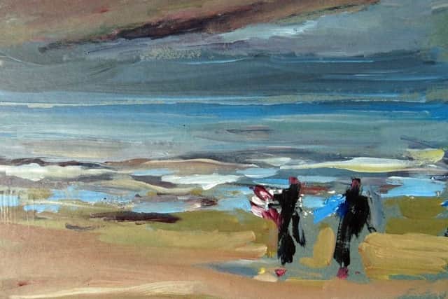 One of the paintings, by artist Beverley Nel.