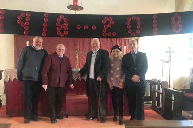The There But Not There silhouette is presented to St Peter and St Paul's Church, Ingoldmells. ANL-181115-141633001