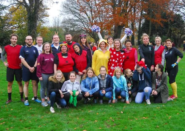Kesteven and Sleaford High School staff joined in a fancy dress football match for Chilkdren In Need activities. EMN-181119-194147001