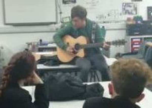 Students took part in a songwriting workshop with Rich Cottell. EMN-181119-115212001