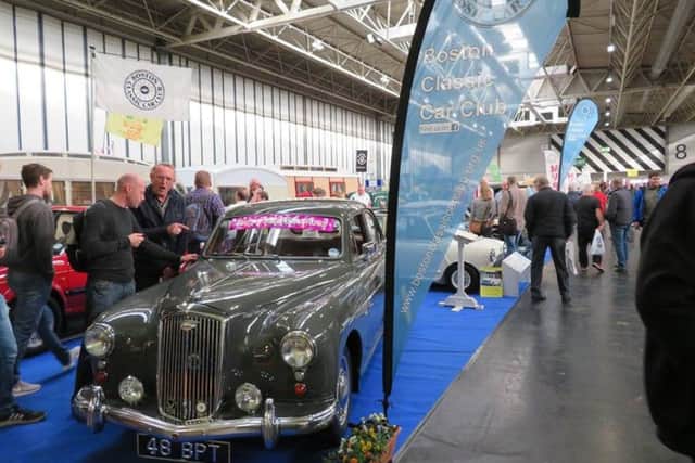 Another view of the car club's display.