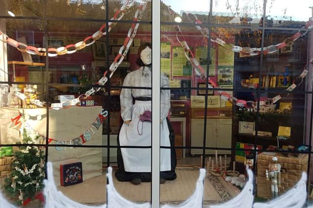 The toy and sweet shop window display now on show at Sleaford Museum. EMN-181120-143612001