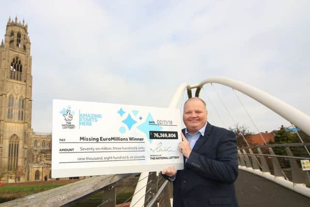 The winner of a £76m EuroMillions jackpot in the Skegness and Boston areas is to go public. ANL-181120-093609001