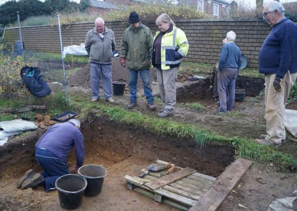 The investigation trenches were put in at the towns allotments, close to where it is believed the Roman wall ran EMN-181127-103814001