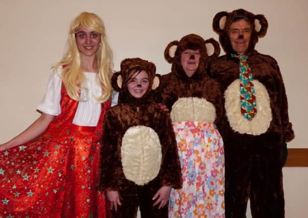 Goldilocks and the bears are ready to entertain