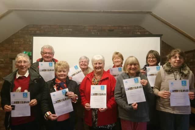 Volunteers Jill Shaw, Stephen Holdaway, Sue Peall, Jean Collington, Janet Mackey, Elizabeth Pinnion, Dawn Bradley, Tessa Holdaway and Sophie Clark-LeMaire all received National Trust long service awards to recognise five years work.