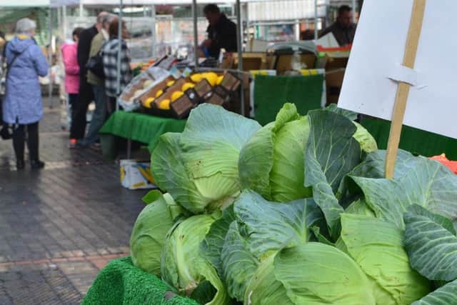 Market stalls