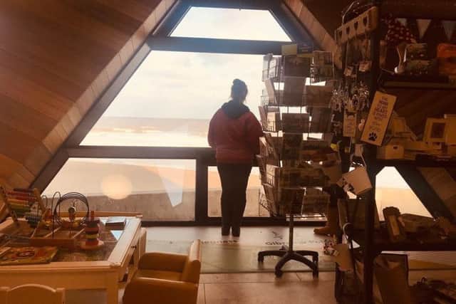 Visitors to the art exhibition can enjoy the views from the North Sea Observatory. ANL-181122-133944001