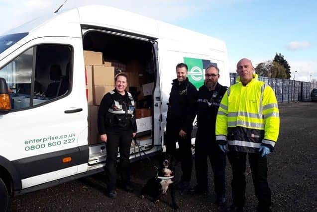 A joint operation between Lincolnshire Trading Standards, Lincolnshire Police Alcohol Licensing Team and a Wagtail Dogs team emerged with their biggest ever seizure of counterfeit and illicit goods. EMN-181121-144256001
