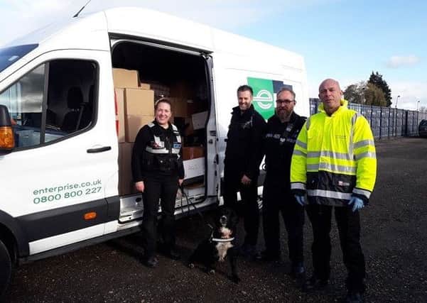 A joint operation between Lincolnshire Trading Standards, Lincolnshire Police Alcohol Licensing Team and a Wagtail Dogs team emerged with their biggest ever seizure of counterfeit and illicit goods. EMN-181121-144256001