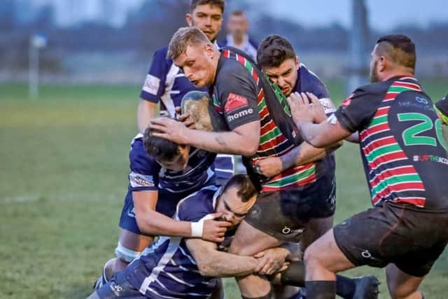 Boston Rugby Club v North Hykeham action. Photo: David Dales.