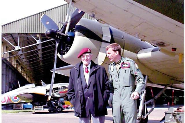 Harry Lingard at the Battle of Britain Memorial Flight (BBMF).