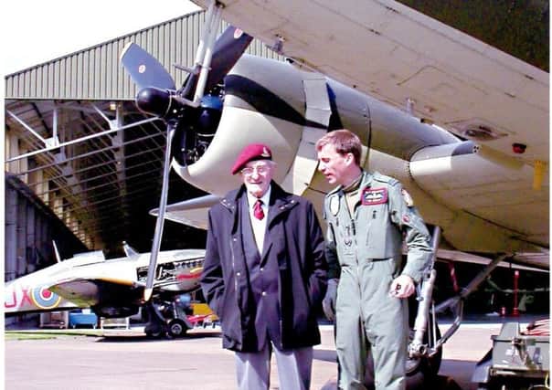 Harry Lingard at the Battle of Britain Memorial Flight (BBMF).