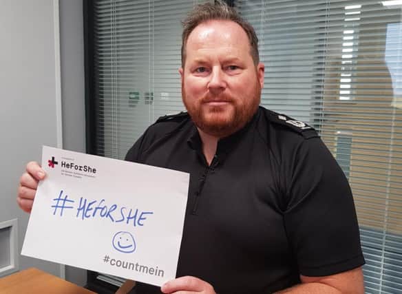 DCC Craig Naylor supports the #HeforShe campaign.