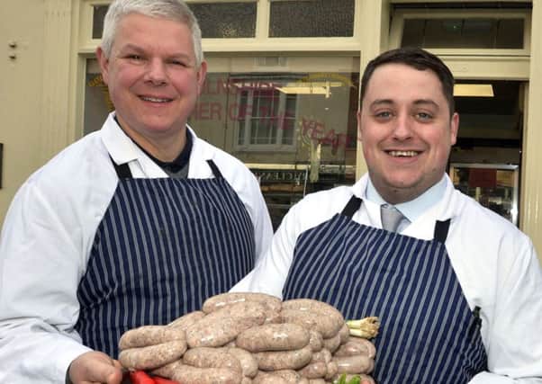 Butchery manager Paul Wright and owner Richard Nightingale. Photo: Ian Holmes (2015)