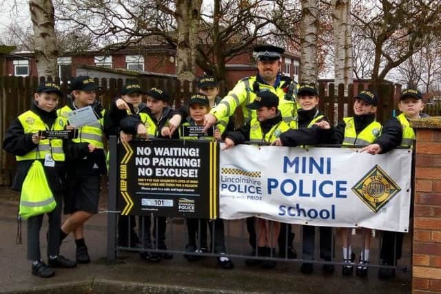 No waiting! No Parking! No excuse! This is the message from the Mini Police at Horncastle Primary School. EMN-180612-122309001