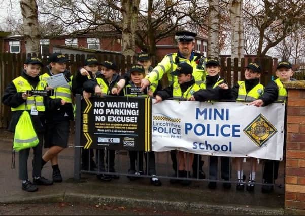 No waiting! No Parking! No excuse! This is the message from the Mini Police at Horncastle Primary School. EMN-180612-122309001