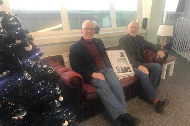 Retired ATC Sgt Ken Williams and his former assistant SAC Phil Taylor can now relax in the lounge of The Tower at RAF Wainfleet. ANL-181213-161317001