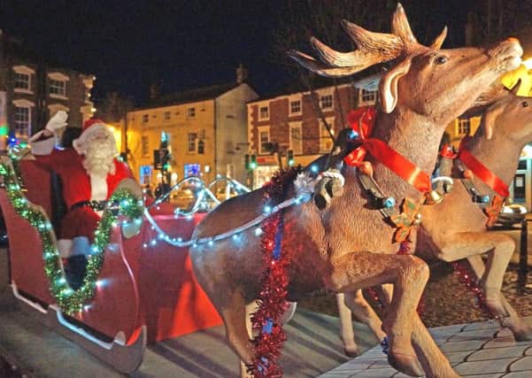 Santa will be arriving in Market Rasen market place at 4pm on Christmas Eve