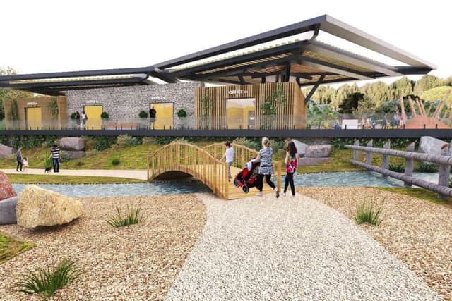 An artist's impression of the Wolds Wildlife Park.