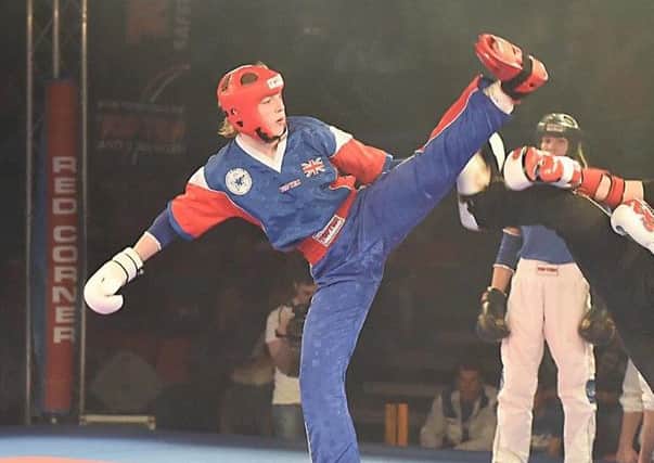 Nesta Baxter in action for Great Britain.